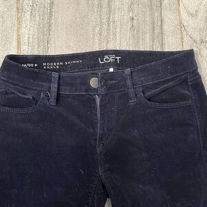Ann Taylor Loft- Dark Dark Blue Corduroy Pants
